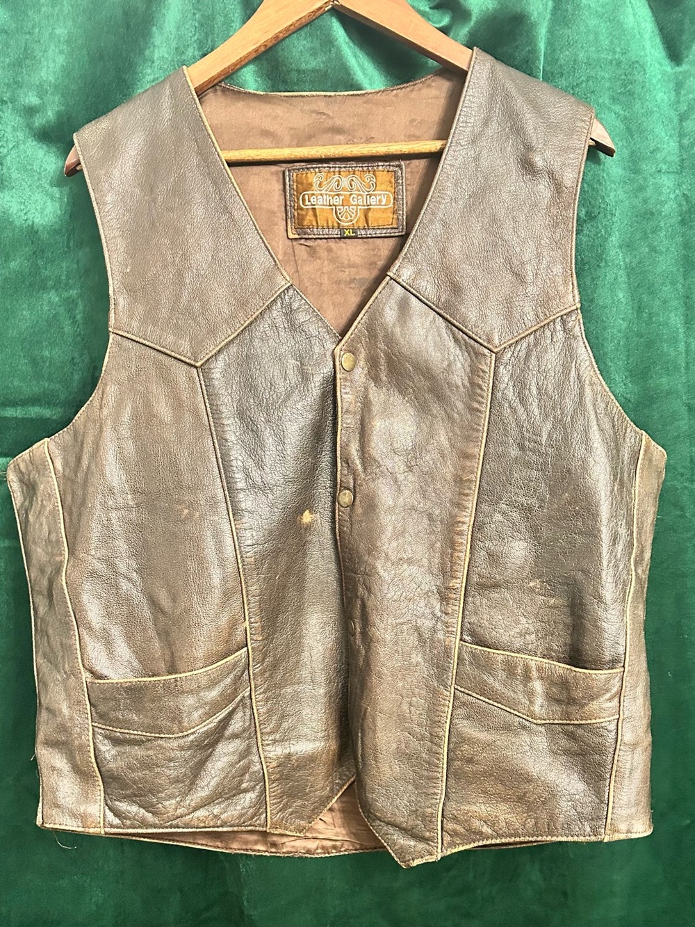 Leather Gallery Men's Brown Leather Vest